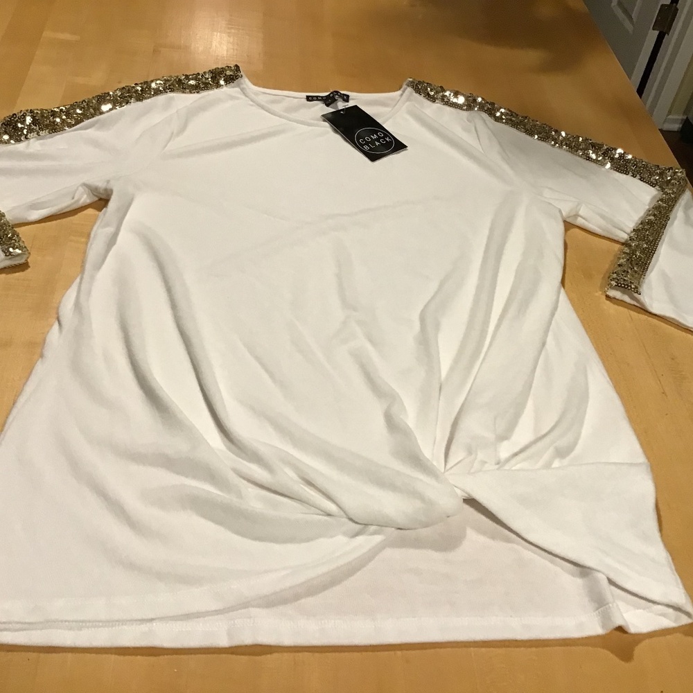 New Como Black off-white sweater